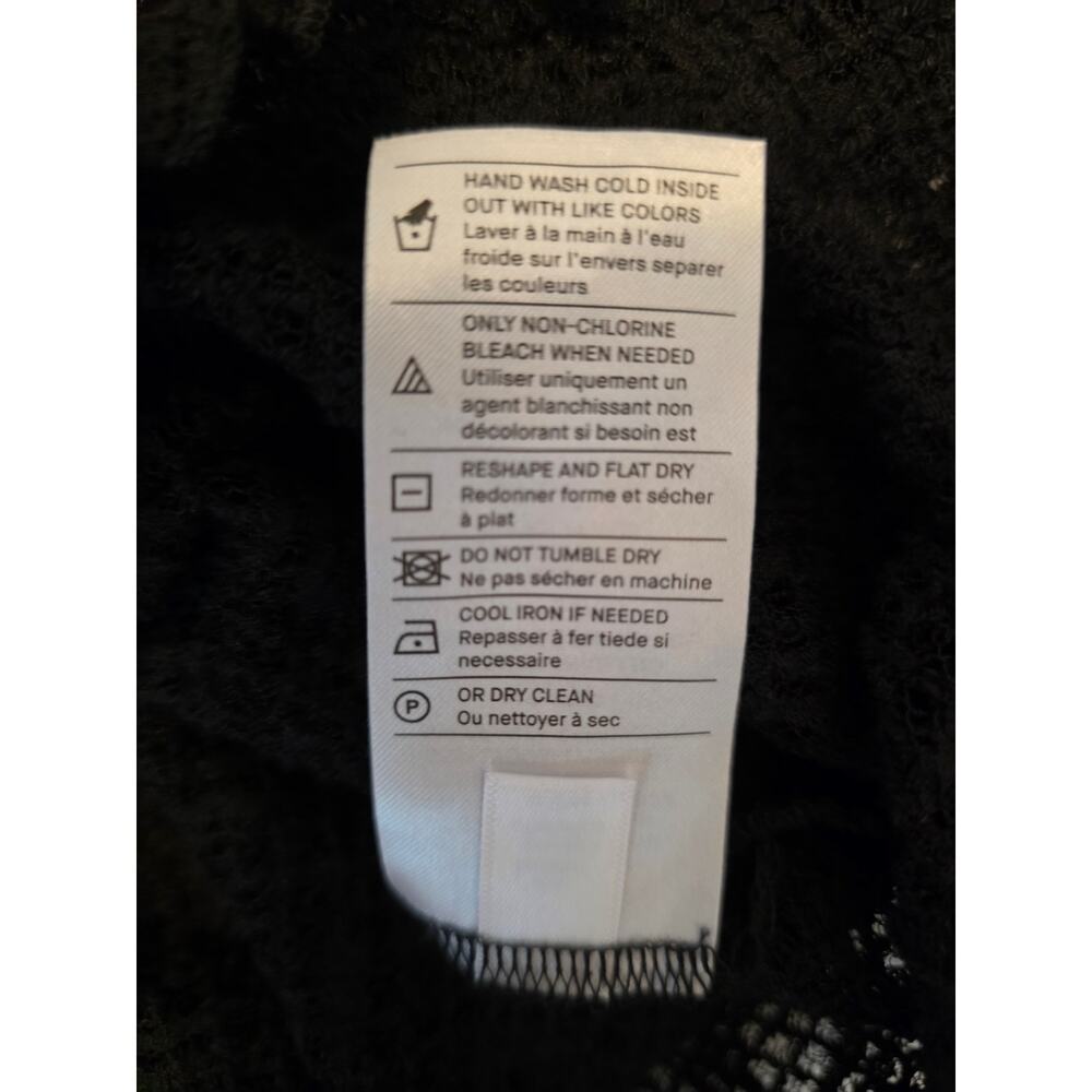 NWOT XS Women's VINCE Black Lace Long Sleeve "Naked" Look Top w/Tank MSRP $268‎ - Picture 13 of 13